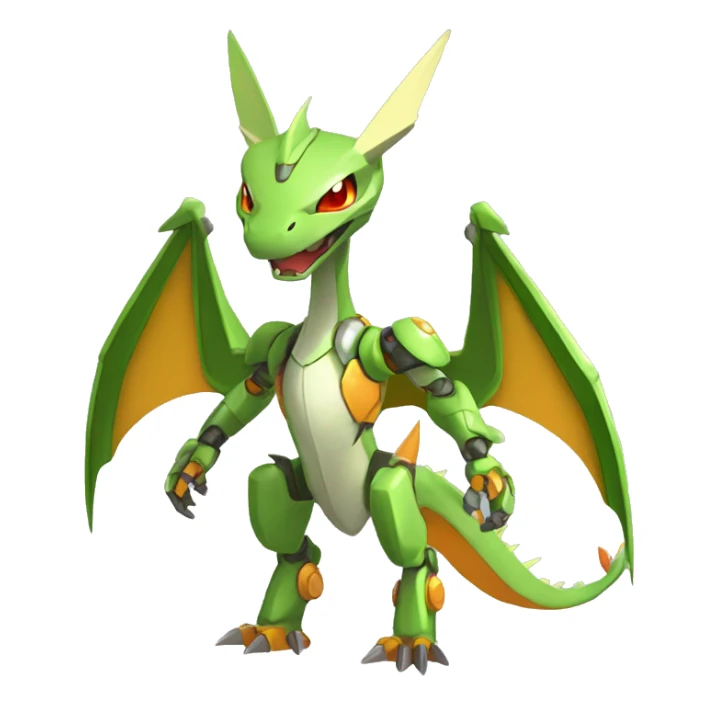 Mechanical Flygon-Scyther-Charizard-raptor-Medabot-Mecha full body sticker