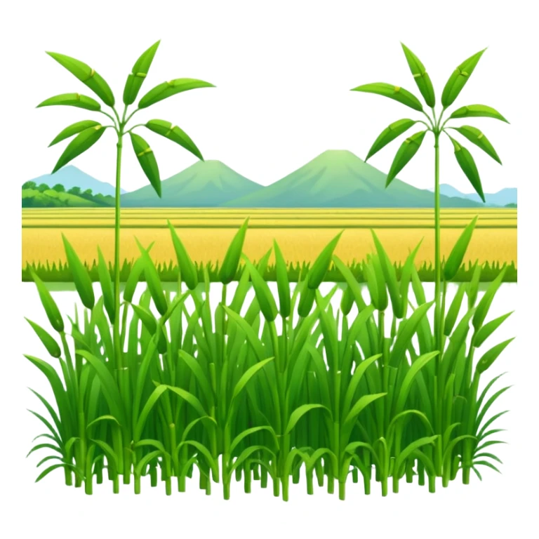 Draw an emoji of a rice field. sticker