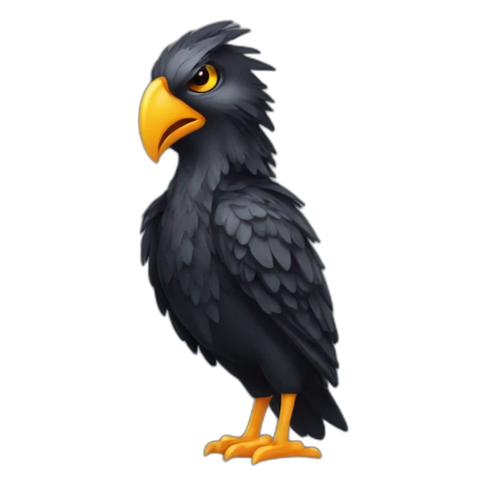 Arks basketball mascot logo black bird sticker
