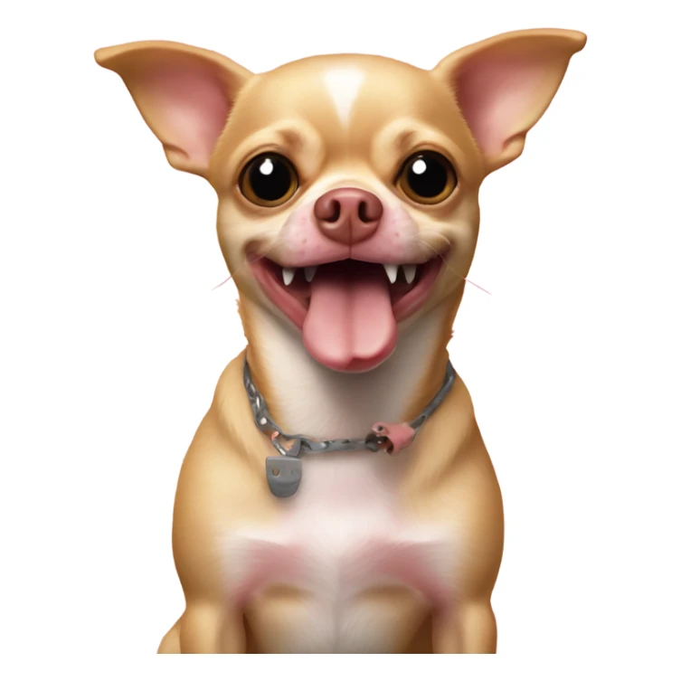 small chihuahua with a pig toy in his mouth sticker