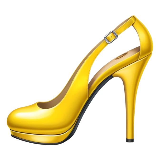 yellow heeled and platform spoon shoes sticker