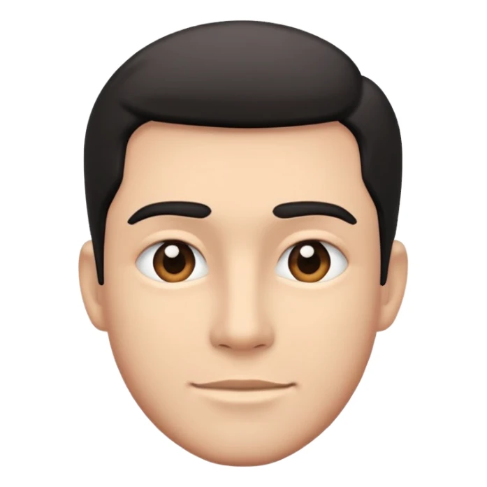 realistic monochrome portrait of male sticker