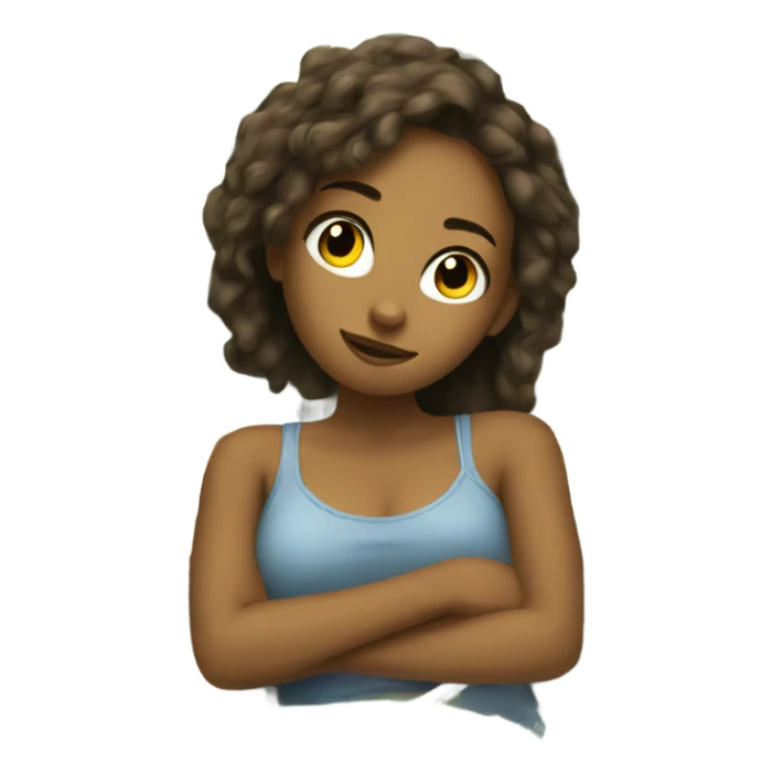 Girl laying in money sticker