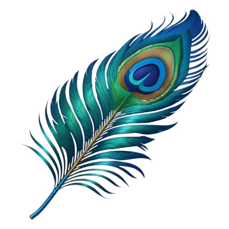 Create a single peacock feather emoji for instagram bio sticker