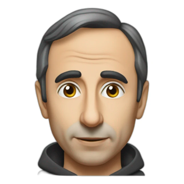 Eric Zemmour with a paper where it is written « TCMP » sticker