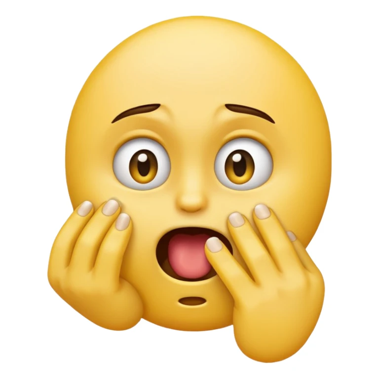 Emoji qui mord son ongle sticker