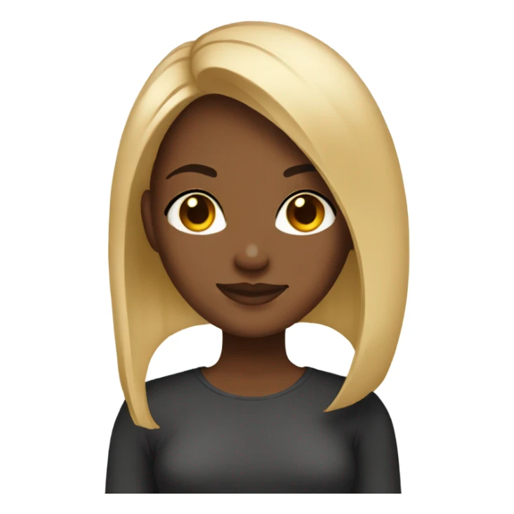 Brownskin girl with straight blond haïr sticker