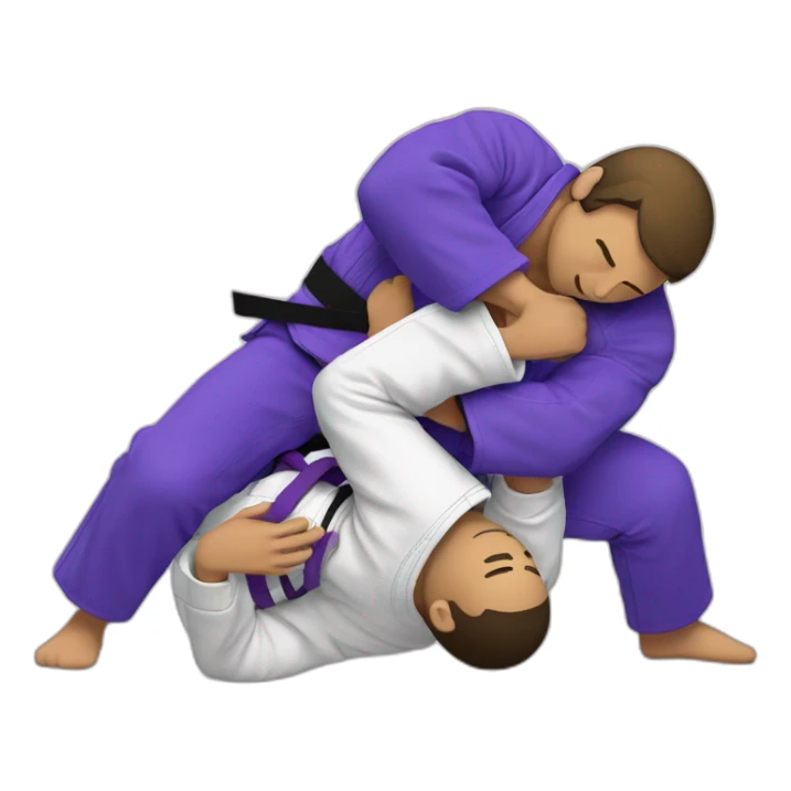 jiu jitsu purple belt performing armbar to uke sticker