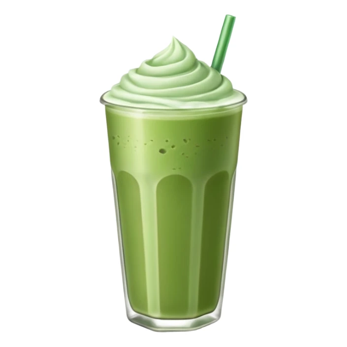 an iced matcha latte with no whip cream on top sticker