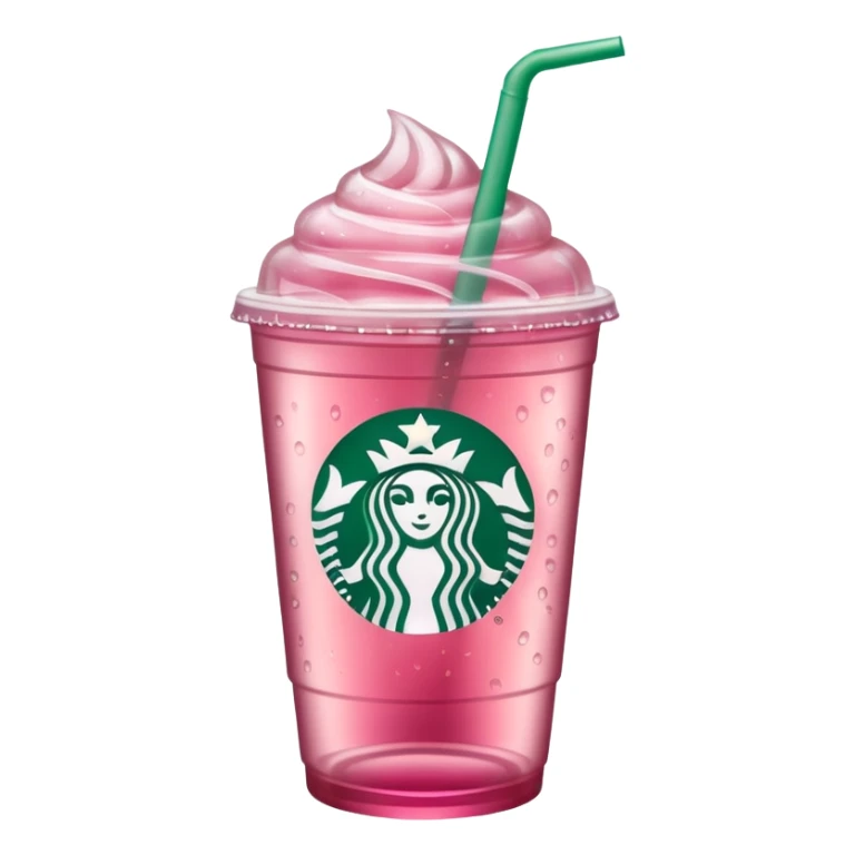 Starbucks cup with pink iced tea sticker