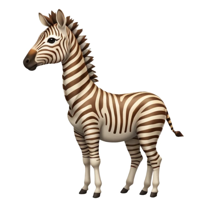 A zebra standing at two legs hitting the dab with a low taper fade on their head sticker
