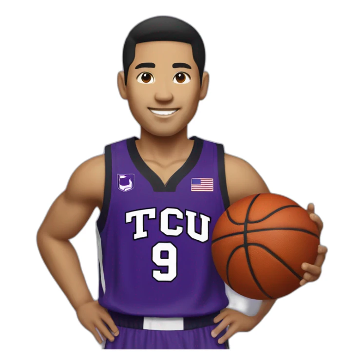 Tcu Asian Basketball player no.9 sticker