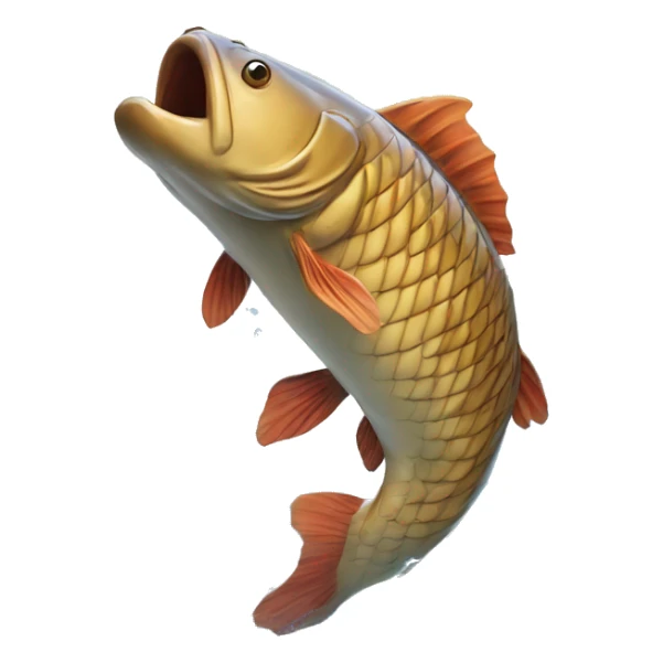 giant carp leaping out of water sticker