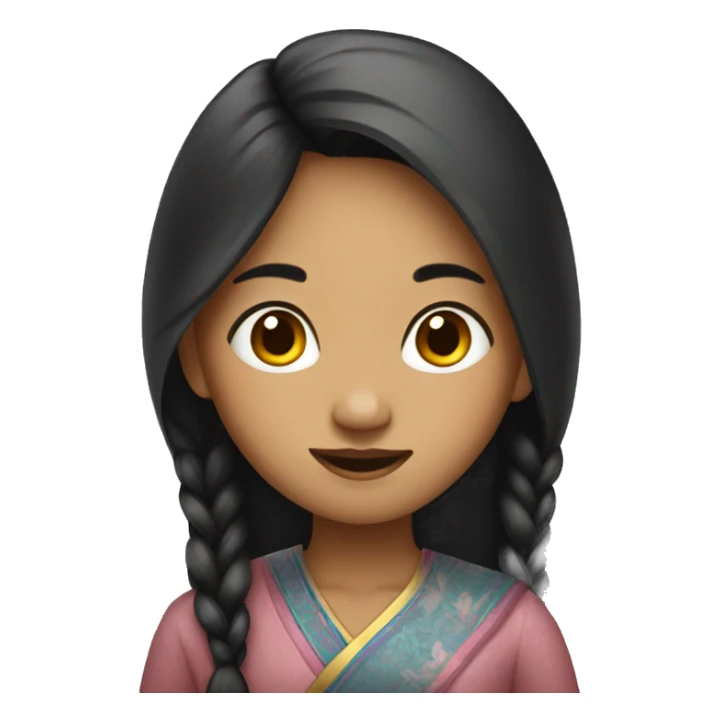 Chinese-Indian girl sticker