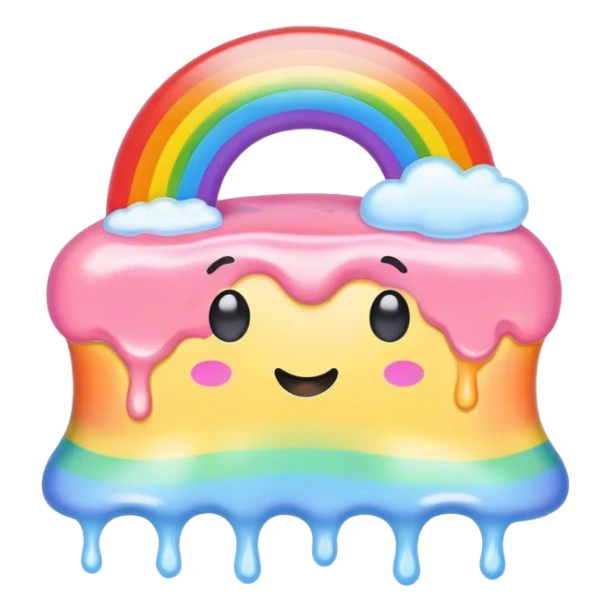 melted pastel switly rainbow background  sticker