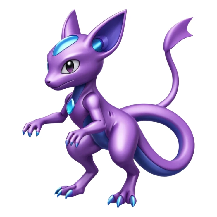 Shiny Anthropomorphic  Genesect-Mewtwo-Fakémon-hybrid-creature (full body)  sticker