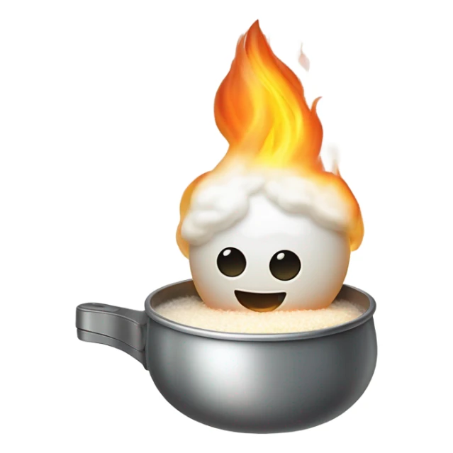 Smoking sugar on a spoon with lighter sticker