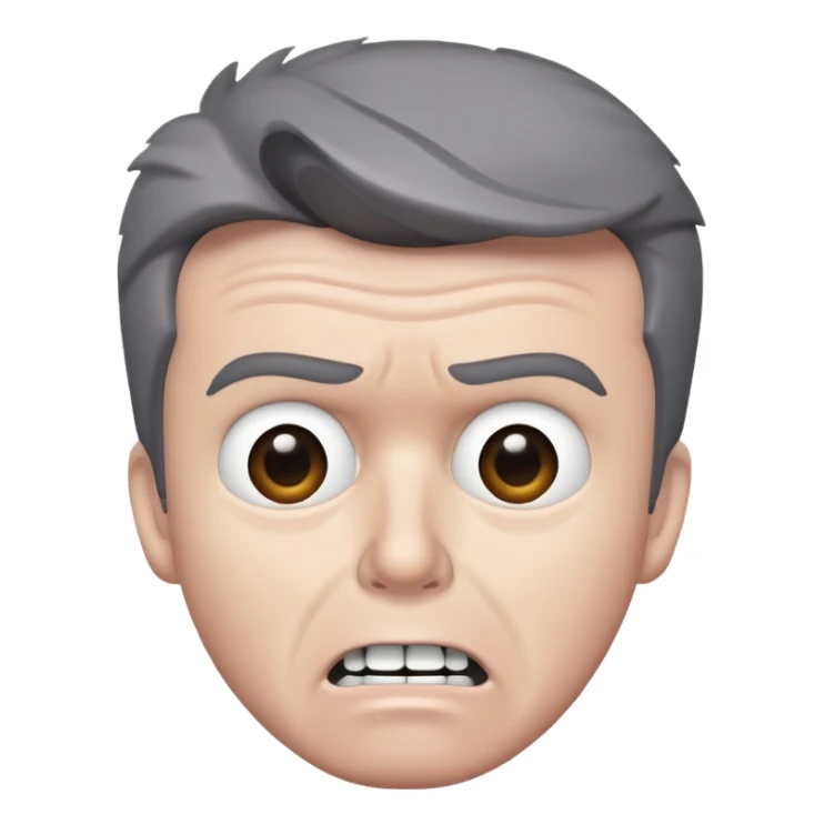 Very Wide Rick Astley with a kinda worried face but his upper teeth are sticking out and he is gray and you could barely see parts of him sticker