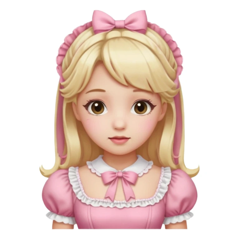 Pink Lolita with blonde hair sticker
