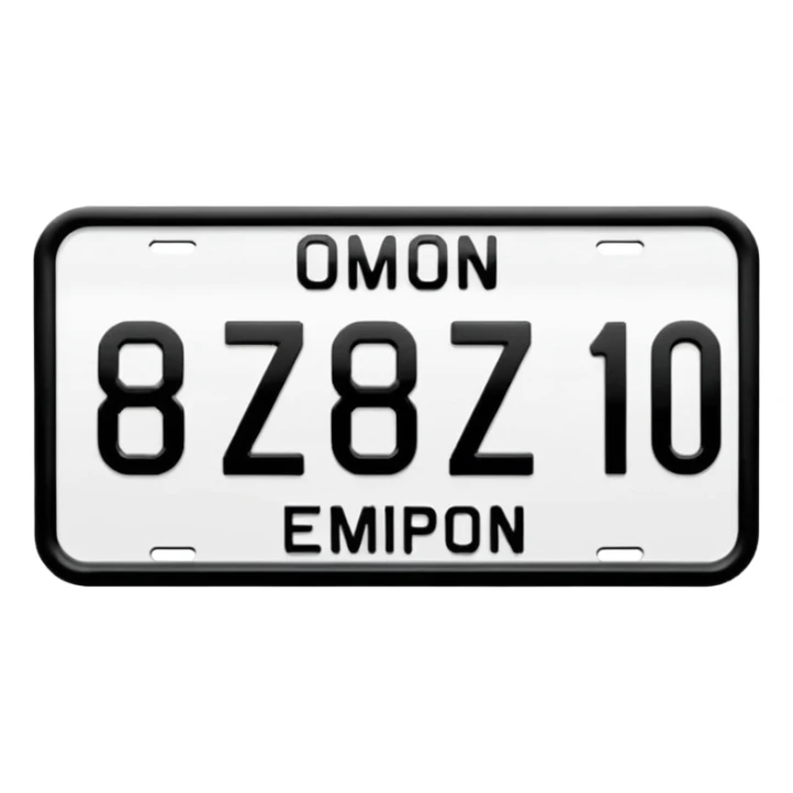 Make a car number plate say BGZ9007 sticker