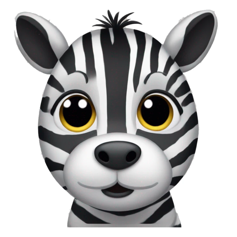 cute zebra with puppy eyes sticker
