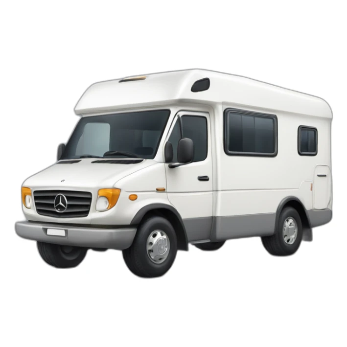 cute motor home mercedes mb 100 sticker