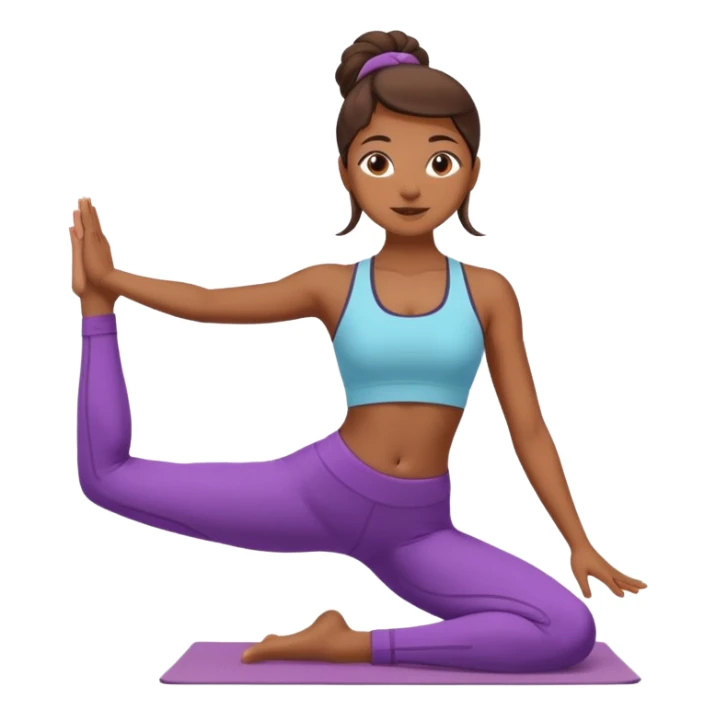 Fille qui fait yoga brune sticker