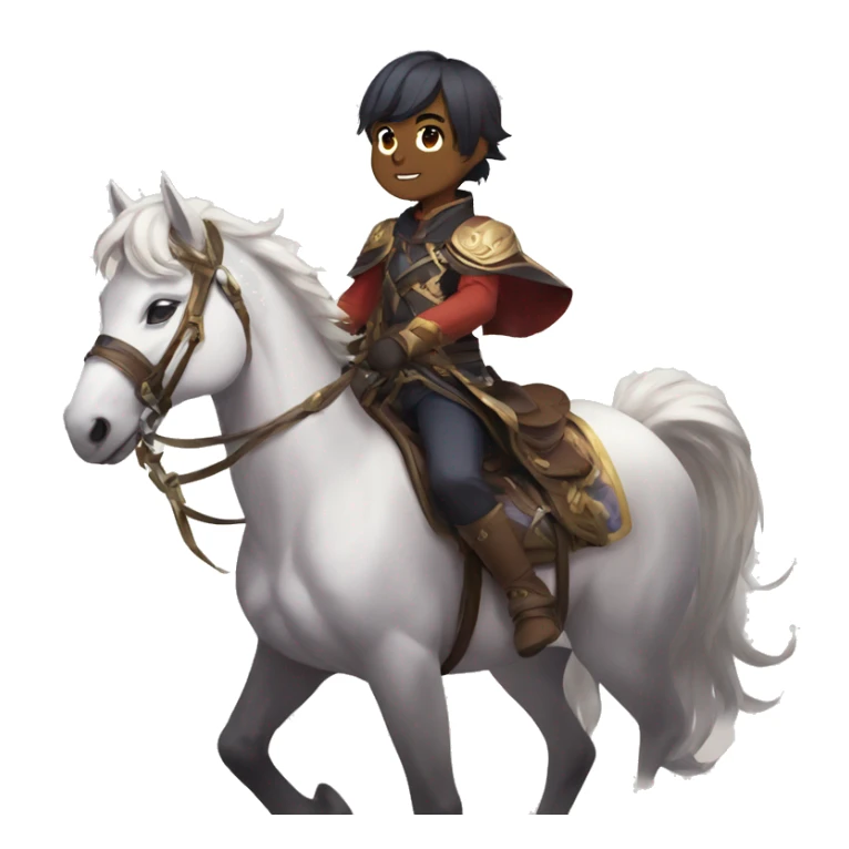 Xiao from Genshin impact riding a horse sticker