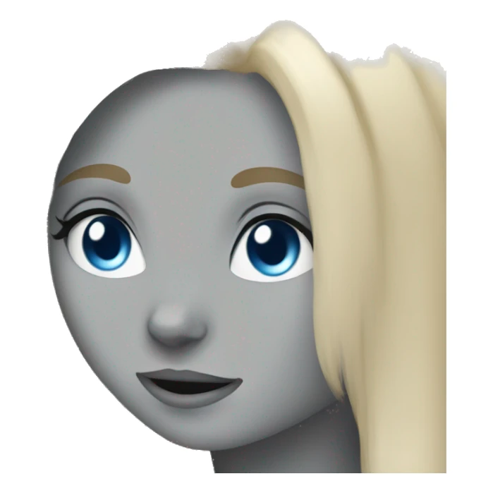 blue eyes grey kitten and blonde girl friends sticker