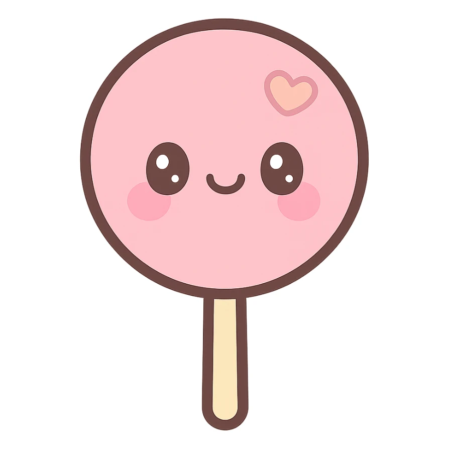 pink lollipop, kawaii style sticker