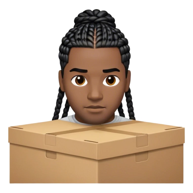 Homme noir avec des vanilles et une couleur de cheveux noir  sticker