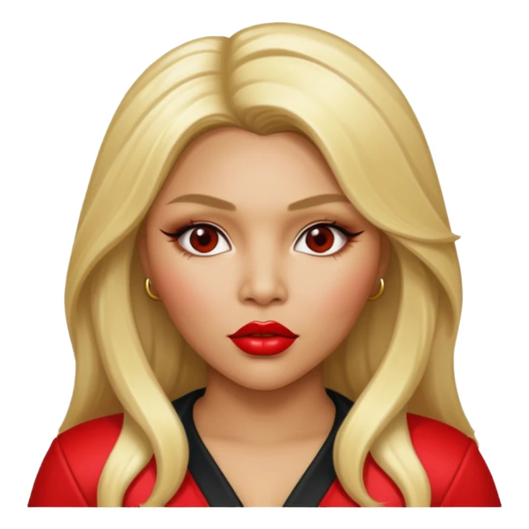 Lil Kim with long blonde hair sticker