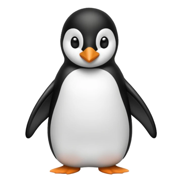 Crea un pinguino tierno con un lazo en forma de moñito sticker