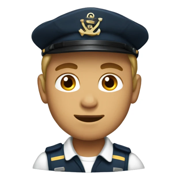 A cabin boy in the marine sticker