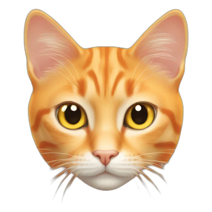 orange cat cat cute yellow eyes sticker