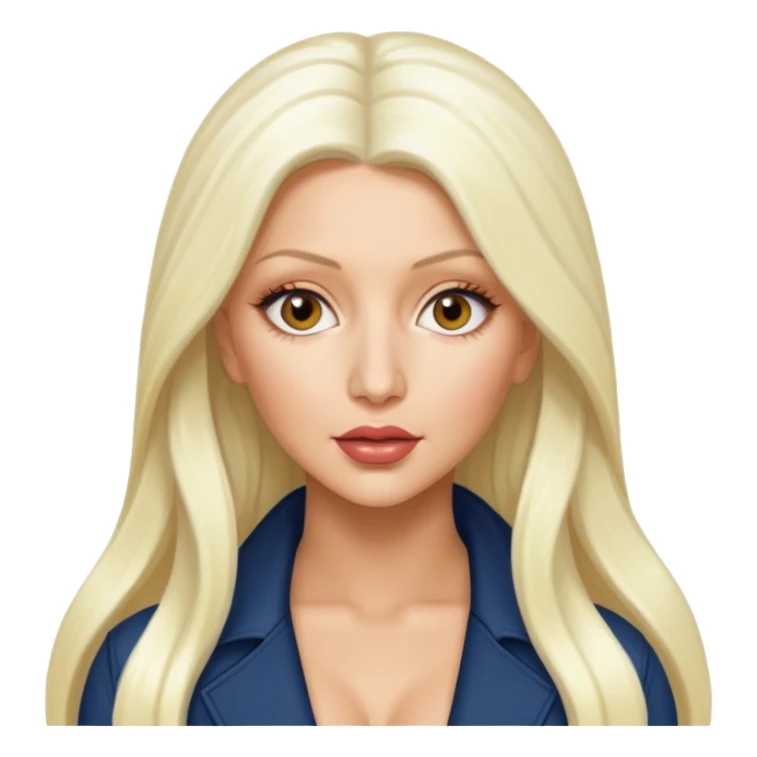 Christina Aguilera with long platinum blonde hair  sticker