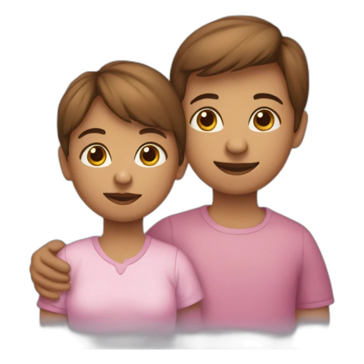 Deux personnes qui font un bébé sticker