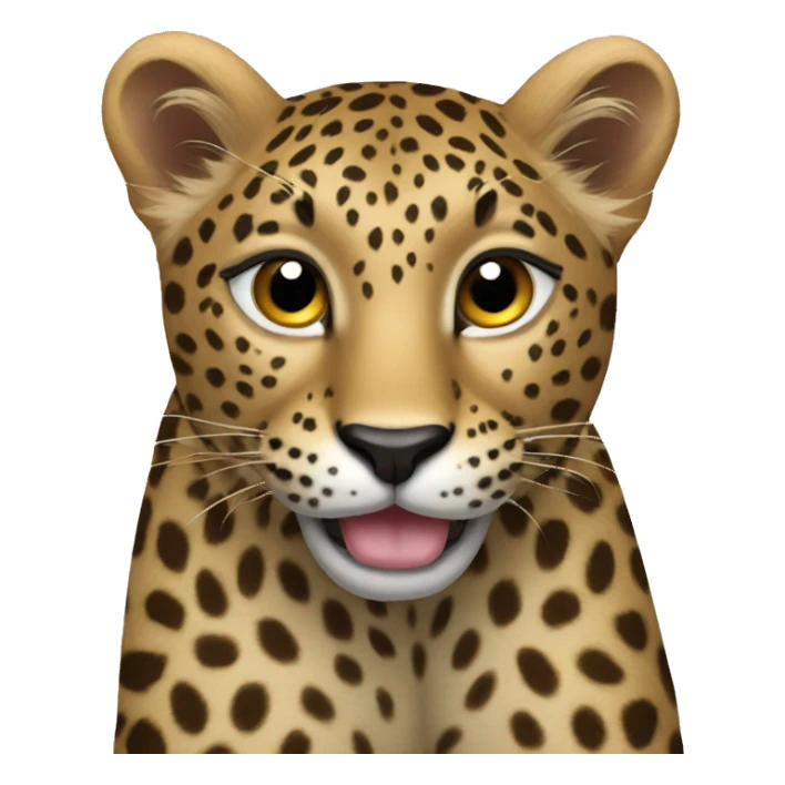 leopard heart  sticker