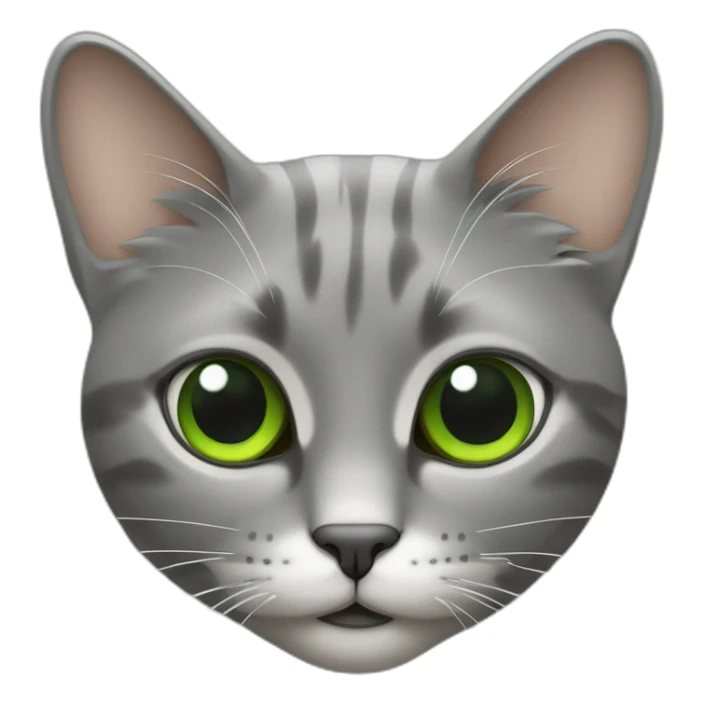 Un Chat gris foncé efreyée avec des yeux verts sticker