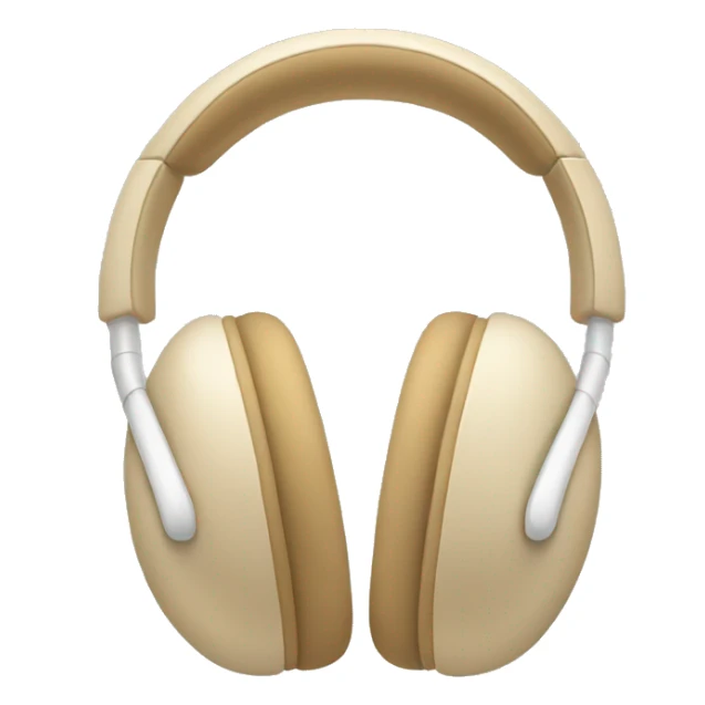 beige apple headphones with beige bows sticker