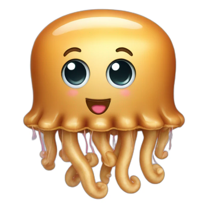 Peanut butter cute jellyfish treasure sticker