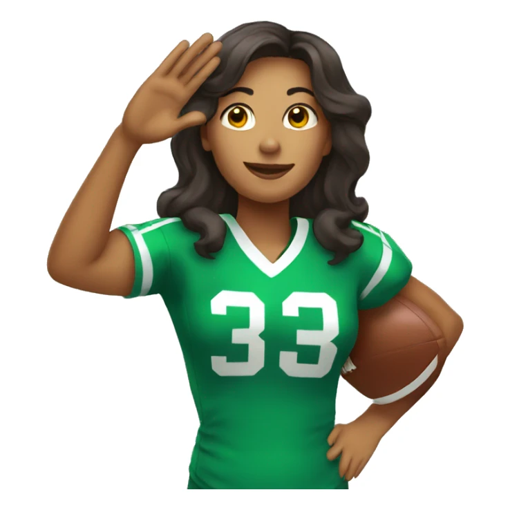 woman football saluting sticker