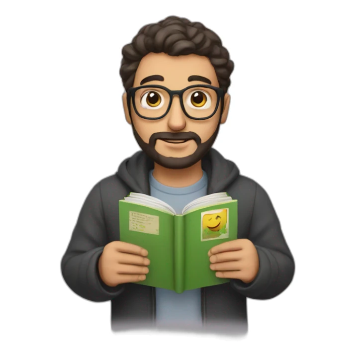 Florin salam with a book in hands sticker