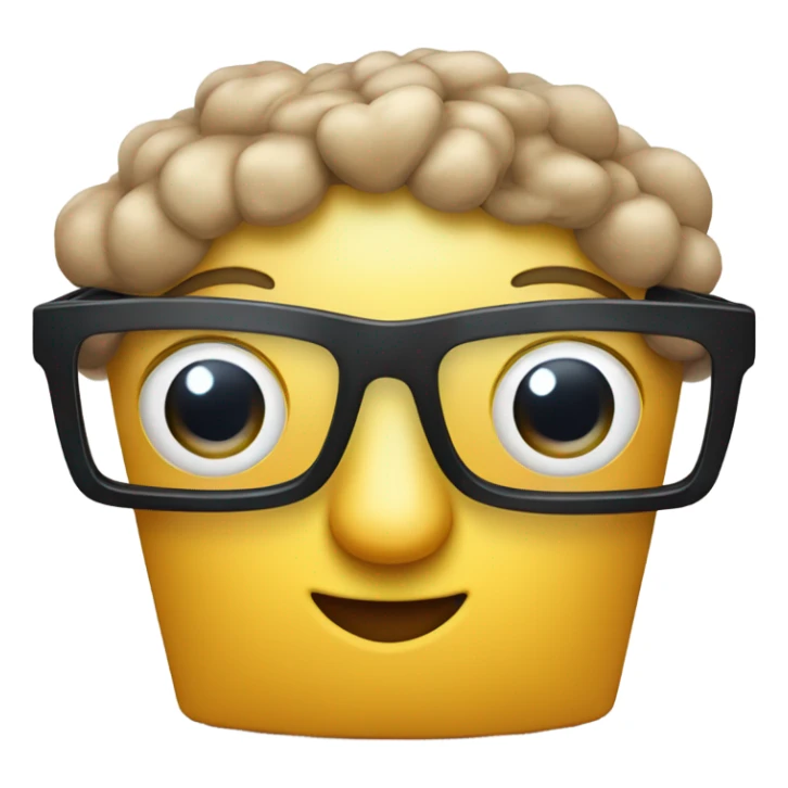 caja inteligente con lentes de sol dentro de un corazon grande  sticker