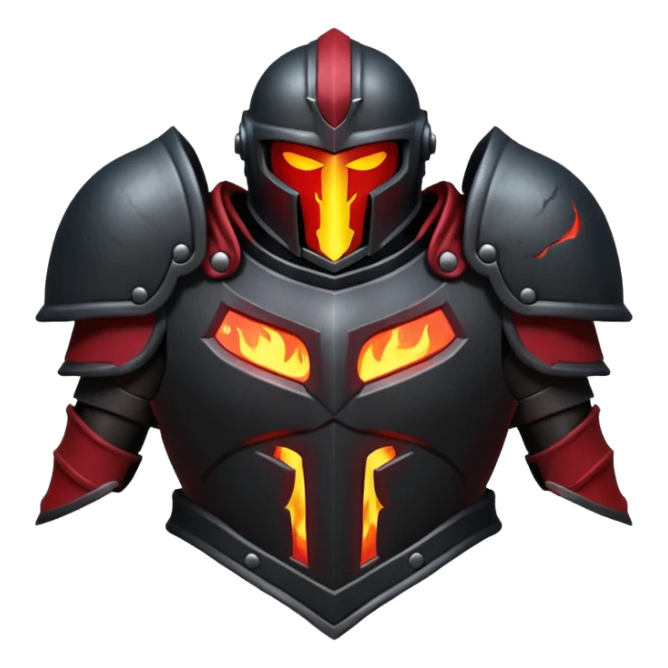 Ares armor object icon, black metal armor with deep crimson red highlights, ancient Greek style, battle scars, fiery glow, 3D cartoon, mobile game icon style, centered, clean background, no text, no watermark

 sticker