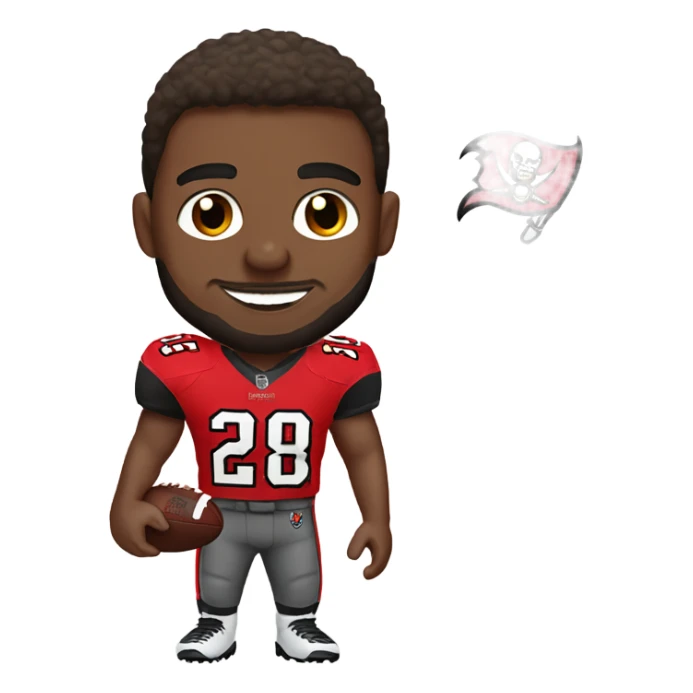  Caucasian Tampa Bay Buccaneers football player  sticker
