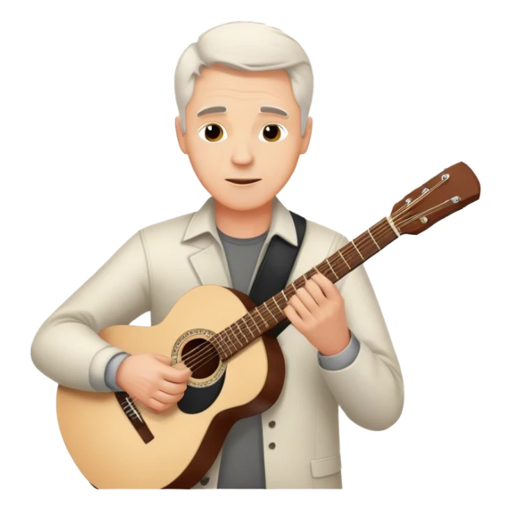 white middle-aged man, musician, instrument, guitar, piano, violin, performance, music, playing, melody, talent, sound, notes, skilled, artist, creativity sticker