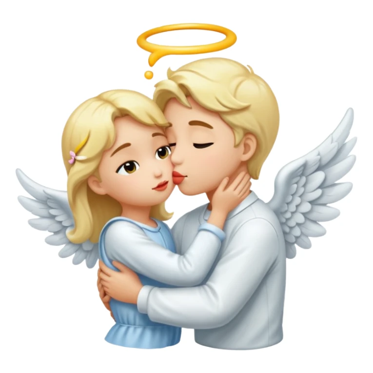 Sweet angelic kiss emoji sticker