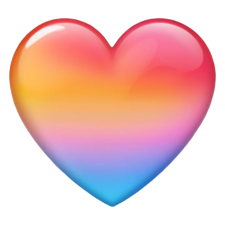 Ombré red orange yellow pink blue  heart 2016 vibes sticker