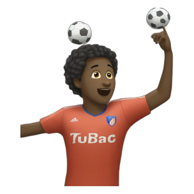 garçon qui reve de marquer un goal au foot sticker